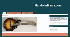 Desktop Screenshot of mandolinmania.com